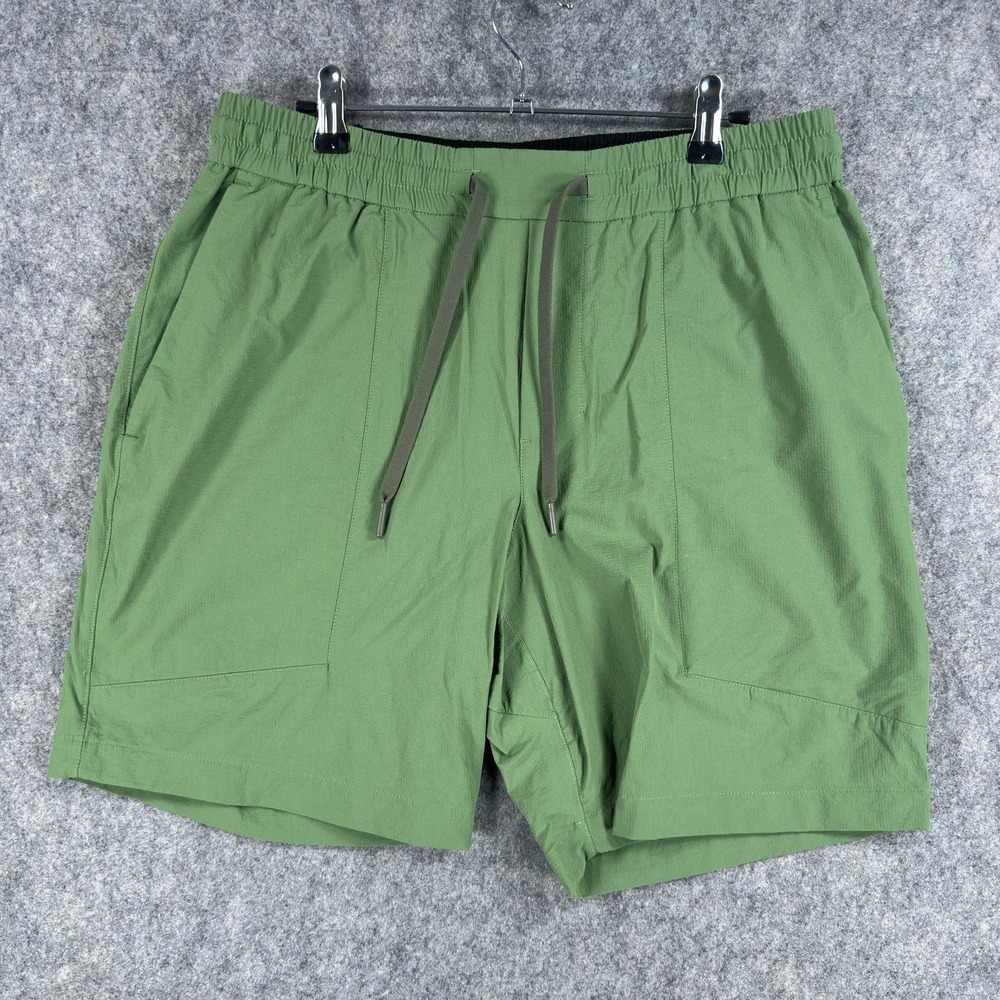 Lululemon Bowline Shorts Mens Large Green 7 Inch Lightweight Stretch Ripstop